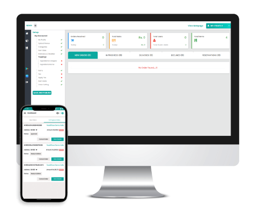 Integrated Online Food Delivery App for Android and iOS Devices.